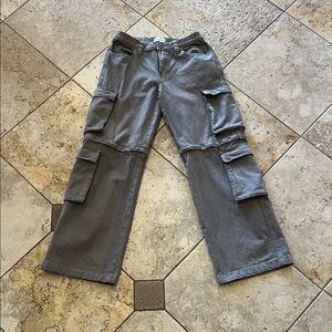 PacSun Light Gray Zip Off Legs Cargo Pants